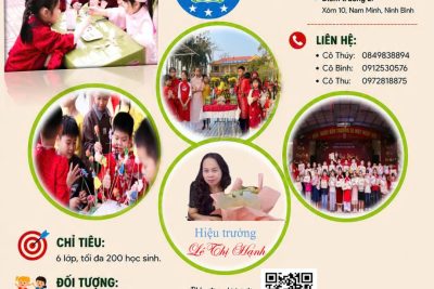 TRƯỜNG TIỂU HỌC NAM TIẾN THÔNG BÁO TUYỂN SINH LỚP 1 NĂM HỌC 2026 – 2027