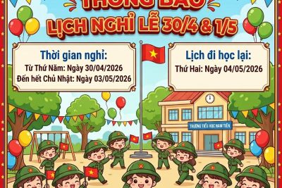 THÔNG BÁO LỊCH NGHỈ LỄ NGÀY GIẢI PHÓNG MIỀN NAM 30/4 & QUỐC TẾ LAO ĐỘNG 1/5.