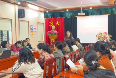 CHI BỘ TRƯỜNG TIỂU HỌC NAM TIẾN TỔ CHỨC SINH HOẠT CHUYÊN ĐỀ: “ĐẢNG VIÊN TIÊN PHONG HỌC TẬP KỸ NĂNG SỐ”