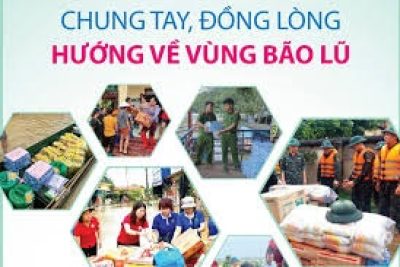 TRƯỜNG TIỂU HỌC NAM TIẾN HƯỚNG VỀ ĐỒNG BÀO VÙNG LŨ 